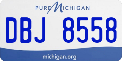 MI license plate DBJ8558