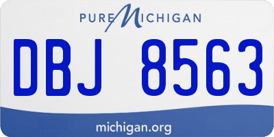 MI license plate DBJ8563