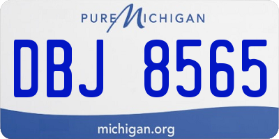 MI license plate DBJ8565