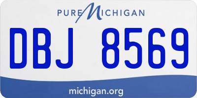 MI license plate DBJ8569