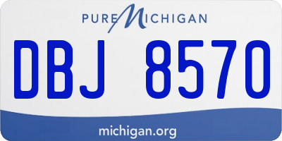 MI license plate DBJ8570