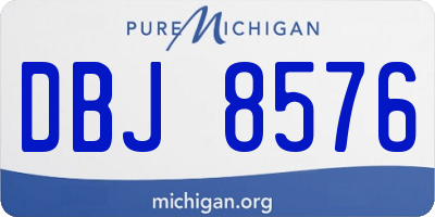 MI license plate DBJ8576