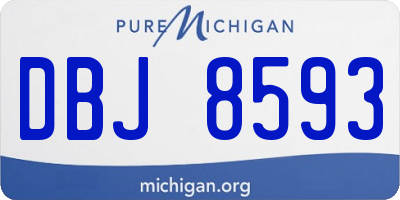 MI license plate DBJ8593