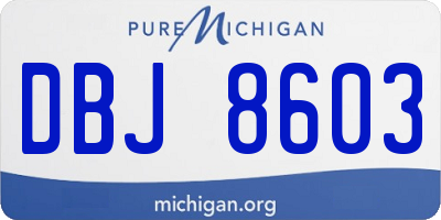 MI license plate DBJ8603
