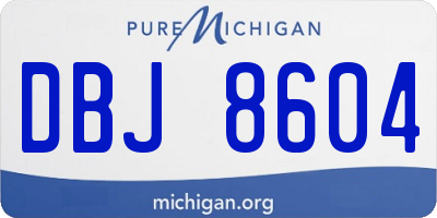 MI license plate DBJ8604