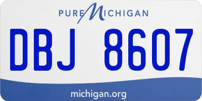 MI license plate DBJ8607