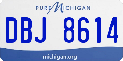 MI license plate DBJ8614