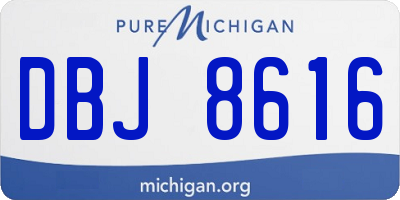MI license plate DBJ8616