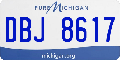 MI license plate DBJ8617