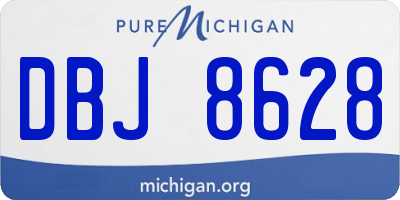 MI license plate DBJ8628