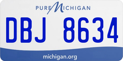 MI license plate DBJ8634