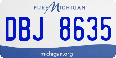 MI license plate DBJ8635