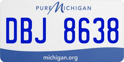 MI license plate DBJ8638
