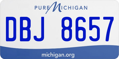 MI license plate DBJ8657
