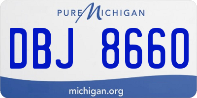 MI license plate DBJ8660