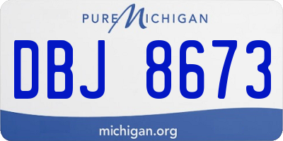 MI license plate DBJ8673