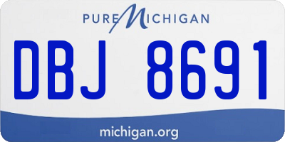 MI license plate DBJ8691