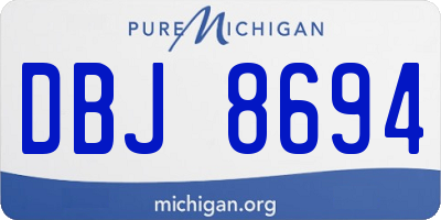 MI license plate DBJ8694