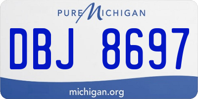 MI license plate DBJ8697