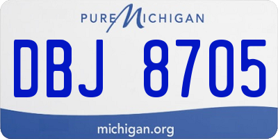 MI license plate DBJ8705