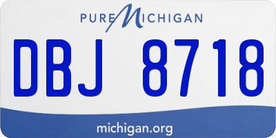 MI license plate DBJ8718