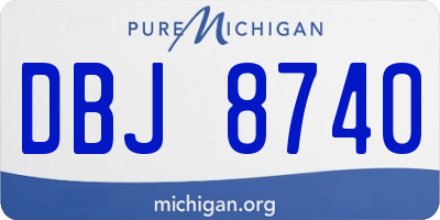 MI license plate DBJ8740