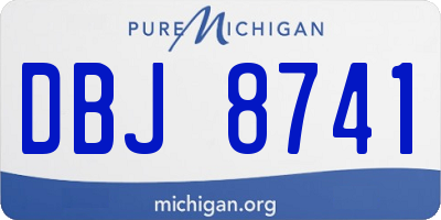 MI license plate DBJ8741