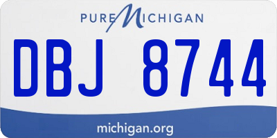 MI license plate DBJ8744