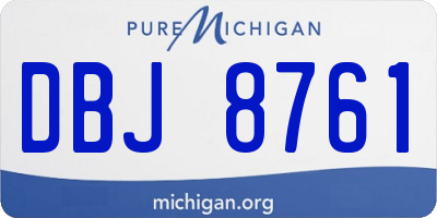 MI license plate DBJ8761