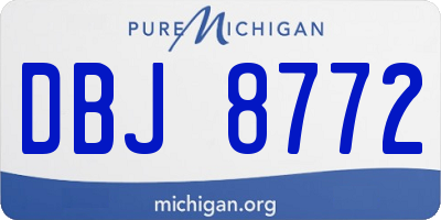 MI license plate DBJ8772