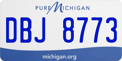 MI license plate DBJ8773