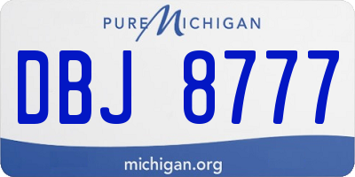 MI license plate DBJ8777