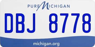 MI license plate DBJ8778