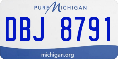 MI license plate DBJ8791
