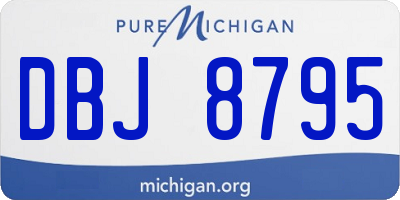 MI license plate DBJ8795