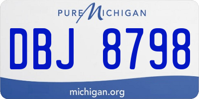 MI license plate DBJ8798