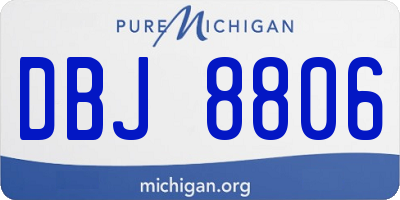 MI license plate DBJ8806