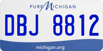 MI license plate DBJ8812