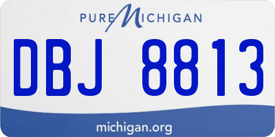 MI license plate DBJ8813