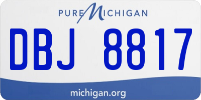 MI license plate DBJ8817