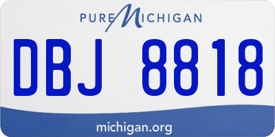 MI license plate DBJ8818