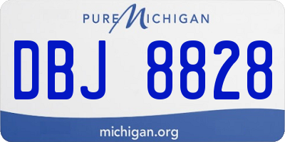 MI license plate DBJ8828