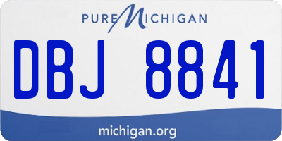 MI license plate DBJ8841
