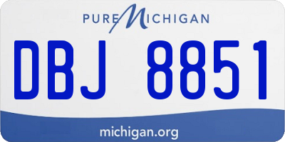 MI license plate DBJ8851