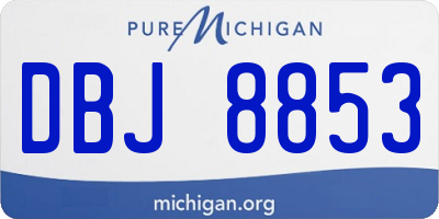 MI license plate DBJ8853