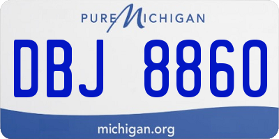 MI license plate DBJ8860