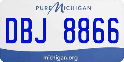MI license plate DBJ8866