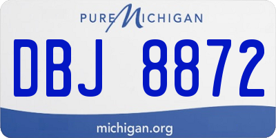 MI license plate DBJ8872