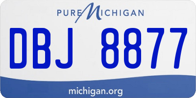 MI license plate DBJ8877