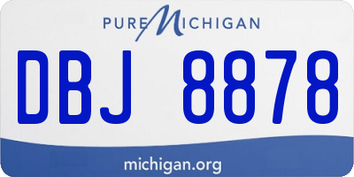 MI license plate DBJ8878
